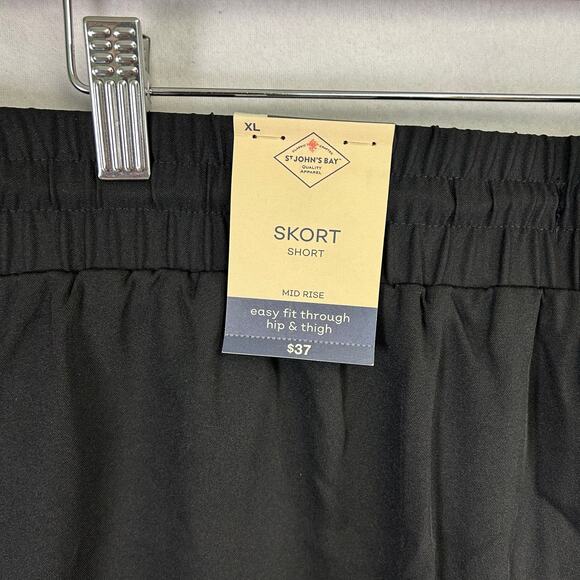 Woman's St Johns Bay Black Skort - Size XL Golf Pickelball Activewear Tennis - Picture 8 of 10